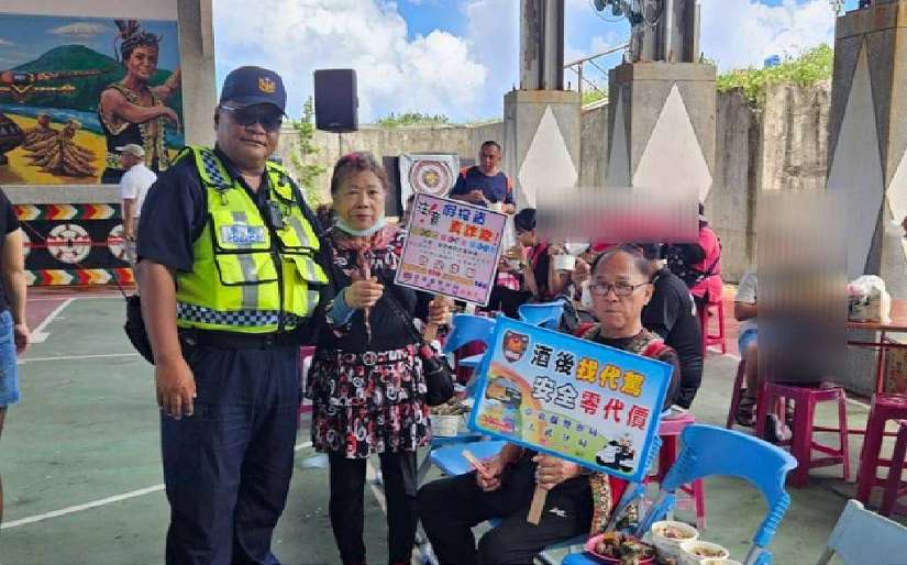 大武警結合南田收穫節活動 交安及防詐宣導